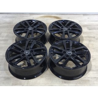 4 x Original Audi A3 S3 8Y Felgen 8Y0601025L 6,5x17 Zoll ET43 Alufelgen schwarz